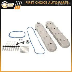 1st176833choice 1stchoice-autoparts Satin Cast Aluminum Valve Covers With Coil Mounts For Ls Ls1 Ls2 Ls3 Gm 5.3 6.0 6.2