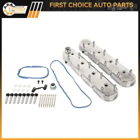 1st176835choice 1stchoice-autoparts W/coil Mounts Polished Cast Aluminum Valve Covers For Gm Ls Ls1 Ls2 Ls3 5.3 6.0