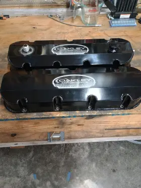 Pv195bk A-team Performance Bbc Fabricated Tall Aluminum Valve Covers Big Block Chevy 396 427 454 Black