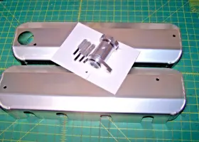 Vc8081-7ca A-team Silver Valve Cover Coil Covers For Gm Chevrolet Lsx Ls Ls1 Ls6