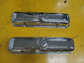 9461 Aftermarket Chevrolet Chevy Small Block Chrome Valve Covers Like New With Caps