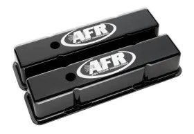 6705 Air Flow Research Sbc Tall Alum Valve Cvr Black W Afr Logo