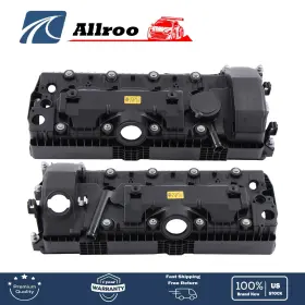 Alu4760760 Allroo Pair Engine Valve Cover With Gasket For Bmw 545i 550i 645ci 650i 745i X5 13-16