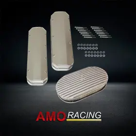 Ar37928 Amoracing Aluminum Valve Covers Tall And 15 Inch Finned Air Cleaner Fit Chevy Bbc 396 1965-1995 Ar37928 Amoracing Aluminum Valve Covers Tall And 15 Inch Finned Air Cleaner Fit Chevy Bbc 396 1965-1995