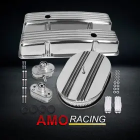 Ar38324 Amoracing Polished Tall Valve Covers Fit Chevy Sbc 1958-1986 And 12 Inch Air Cleaner Breathers Ar38324 Amoracing Polished Tall Valve Covers Fit Chevy Sbc 1958-1986 And 12 Inch Air Cleaner Breathers