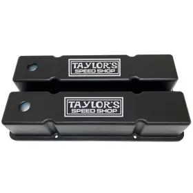 110-2046 Ansen Small Block Chevy Tall Black Valve Covers -custom Order-taylors Speed Shop Logo 110-2046 Ansen Small Block Chevy Tall Black Valve Covers -custom Order-taylors Speed Shop Logo