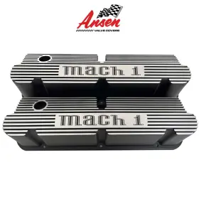 Ansen Usa 655255468909 Ford Small Block Mach 1 Valve Covers 351 Windsor Pentroof - Black