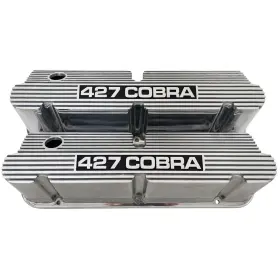 Ansen Usa 658580852832 Ford Small Block 427 Cobra Pentroof Polished Tall Valve Covers - Solid Logo