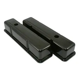 A9215bk Assault Racing Products 58-86 Sbc Chevy 350 Black Tall Steel Valve Covers - Small Block 283 305 327 400