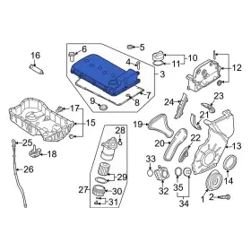 022103429aa Audi Oe For A3 Quattro 2006-2009 Engine Valve Cover