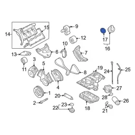 036115111b Audi Oe For Q7 2009-2017 Engine Oil Filler Cap Gasket