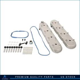 Aup1768330101s Aup Satin Cast Aluminum Valve Covers With Coil Mounts For Gm Ls Ls1 Ls2 Ls3 5.3 6.0 6.2
