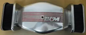 64280 B&m Rare Polished Aluminum Hi-tech Air Cleaner K&n Style Washable Filters