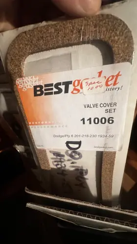 11006 Best Gasket Valve Cover Gas Is Set Dodge Six Cylinder. 201 2 18 230. 1934 To 1959