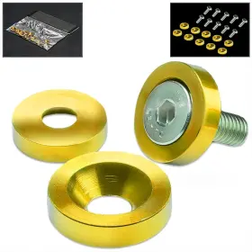 Wk-029 Bezt 10pcs Gold M6 X 1 Metric Cup Washer And Bolt/nut Kit Engine Bay Fender Bumper Body