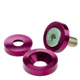 Wk-032 Bezt 10pc Purple M6 X1 Metric Cup Washer And Bolt/nut Kit Engine Bay Fender Bumper Body