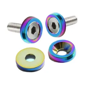 Wk-033 Bezt 10pcs Neo Chrome M6x1 Metric Cup Washer And Bolt Kit Engine Bay Fender Bumper Body
