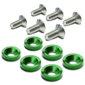 Wk-040 Bezt M8 X1.25 Aluminum Green Thread Pitch Bumper Fender Body Kit Washers Bolt Nut 4oz