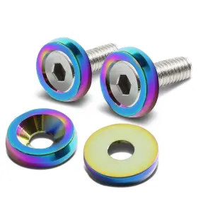 Wk-042 Bezt M8 X1.25 Engine Bay Fender Bumper Body Metric Cup Washer Bolt Kit Neo Chrome 4oz