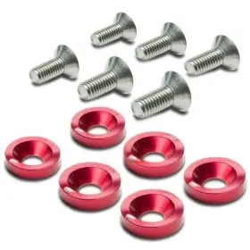 Wk-043 Bezt Aluminum Red M8 X1.25 Thread Pitch Bumper Fender Body Kit Washers Bolts Nuts 4oz
