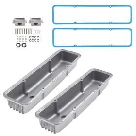 2losq1 Bfo Aluminum Valve Covers For Chevy Sbc 283 302 305 327 350 400 1958-86 Polished
