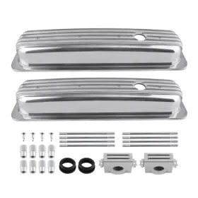 35lcvu Bfo 2x Aluminum Valve Covers For Small Block Sbc Chevy Engines 283