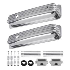 Bfo 4f3egi 2pcs Aluminum Valve Covers For Small Block Sbc Chevy Engines 283