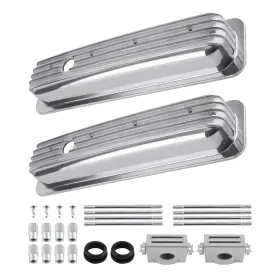 4f3egi Bfo 2pcs Aluminum Valve Covers For Small Block Sbc Chevy Engines 283