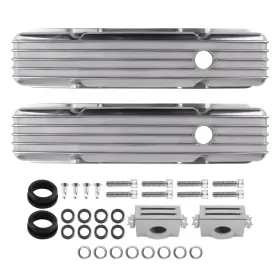 4rmuof Bfo Fabricated Aluminum Valve Covers Mounting Hardware For Small Block 305 327 350