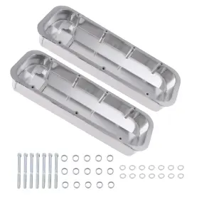 Cagez6 Bfo 2x Fabricated Aluminum Valve Covers Center Bolt For Big Block Chevy 427 454