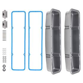Bfo Cdqfn3 Chrome Valve Cover Set For Small Block Chevy Sbc 283 302 305 327 350 400