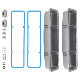 Cdqfn3 Bfo Chrome Valve Cover Set For Small Block Chevy Sbc 283 302 305 327 350 400