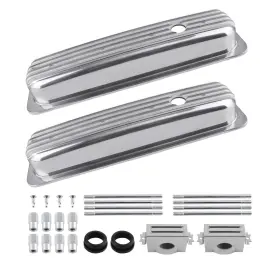 Cem7ns Bfo 2 Aluminum Valve Covers For Small Block Sbc Chevy Engines 283