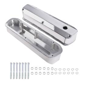Bfo Emb4ko Baffled Valve Cover Set For Ford 260 289 302 351w 1962-85 3.5 Inch Tall Hardware