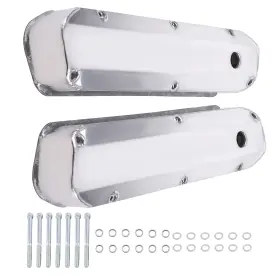 Emdz30 Bfo Tall Style Valve Covers For Ford 260 289 302 351w 1962-85 With Mounting Hardware