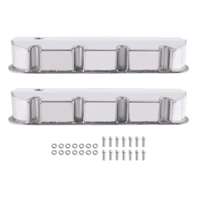 396-502 Bfo Fc46lo Heavy Duty Valve Covers For Chevrolet Bbc 1965-95 Fabricated Aluminum