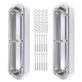 Fedu1i Bfo Engine Valve Cover For Ford Sbf 260 289 302 351w V8 Polished Aluminum Long Bolt