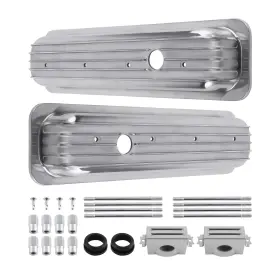 G6mzwo Bfo Performance Valve Covers For Chevy 350 Vortec Tbi 1987-1997 Finned Aluminum