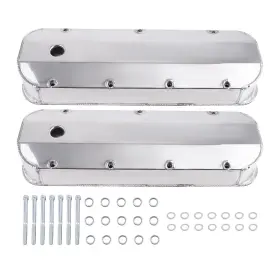 Gq8htc Bfo 2x Fabricated Aluminum Valve Covers Center Bolt For Big Block Chevy 396 402