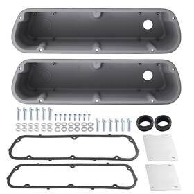 Bfo Iamur7 Finned Valve Covers For Ford 289 302 351w V8 1962-1985 Black Aluminum Tall