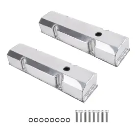 Is9hce Bfo 1pair Fabricated Aluminum Tall Valve Covers For Small Block Chevy 327 350 V8