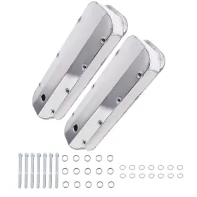 Jcg5pd Bfo 2x Fabricated Aluminum Valve Covers Center Bolt For Big Block Chevy 396 402