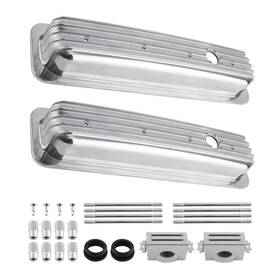 Bfo O7zuw9 Engine Valve Covers For Chevy 283 327 350 383 400 Sbc 1987-up Center Bolt Finned