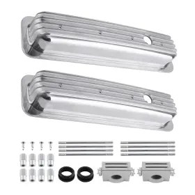 O7zuw9 Bfo Engine Valve Covers For Chevy 283 327 350 383 400 Sbc 1987-up Center Bolt Finned