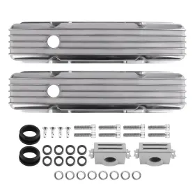 S63o87 Bfo Fabricated Aluminum Valve Covers Center Bolt For Small Block 283 302