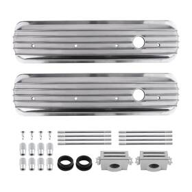 Bfo Sjg5n3 Aluminum Valve Covers For Small Block Sbc Chevy Engines 283 327