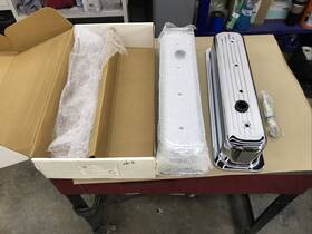 Billet Specialties 95720 Ball Milled Polished Alum. Sbc Center Bolt Tall Valve Covers
