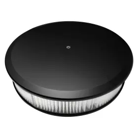 Blk15829 Billet Specialties - Round White Aluminum Black Air Cleaner Assembly