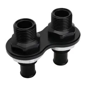Bspblk66825 Billet Specialties Heat Bulkhead Push On 2-port Black Blk66825
