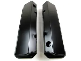 E41358bk Bous Performance E41358ca Ford 351c 351/400m Fabricated Valve Cover W Hole Black Ano